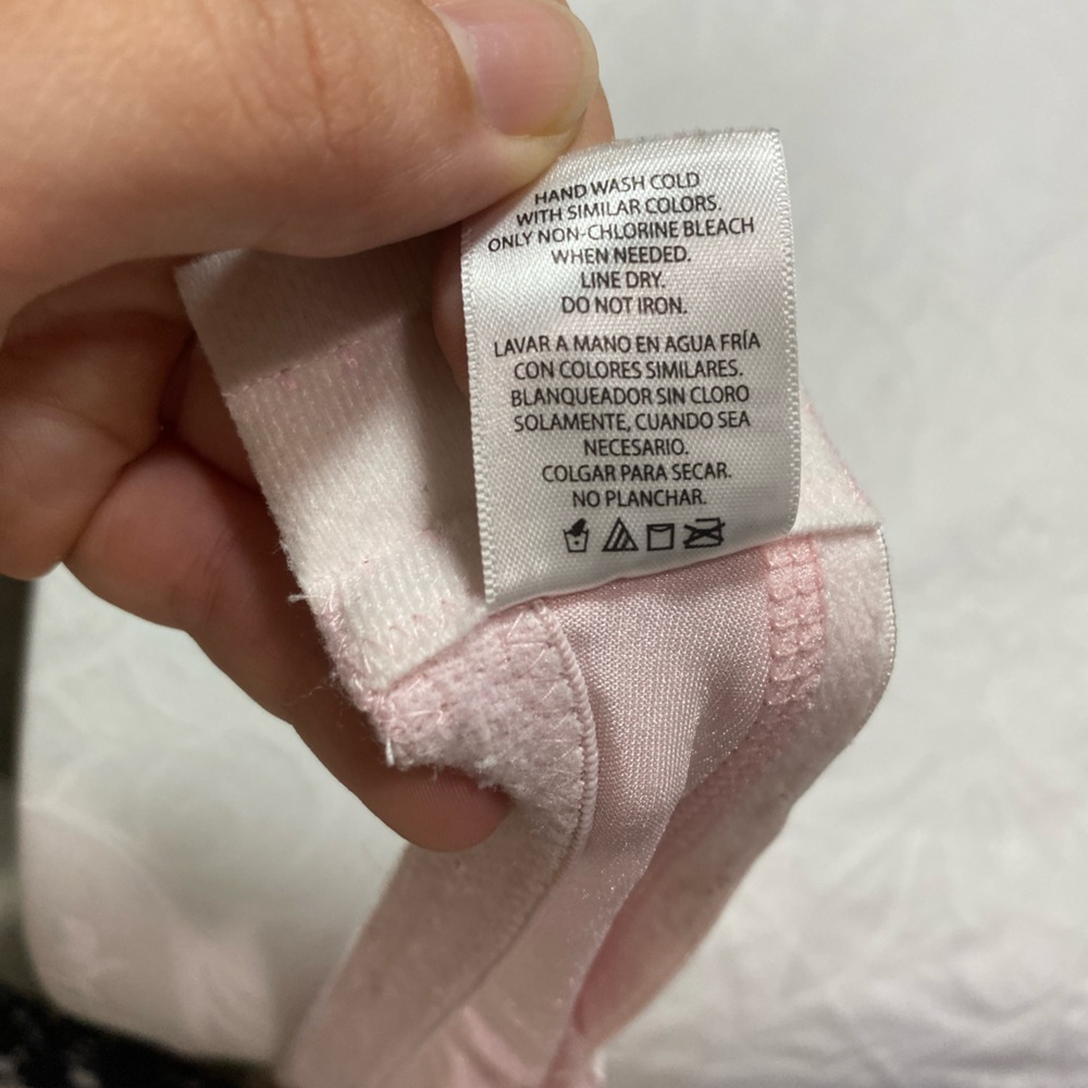 Vintage Pink Silver Detail Wireless Bra Spft Cup Lounge 50s Style Pastel 42C - Picture 6 of 9